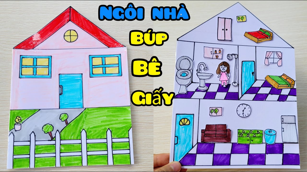 Ngôi Nhà Vẽ Nhà Búp Bê Giấy