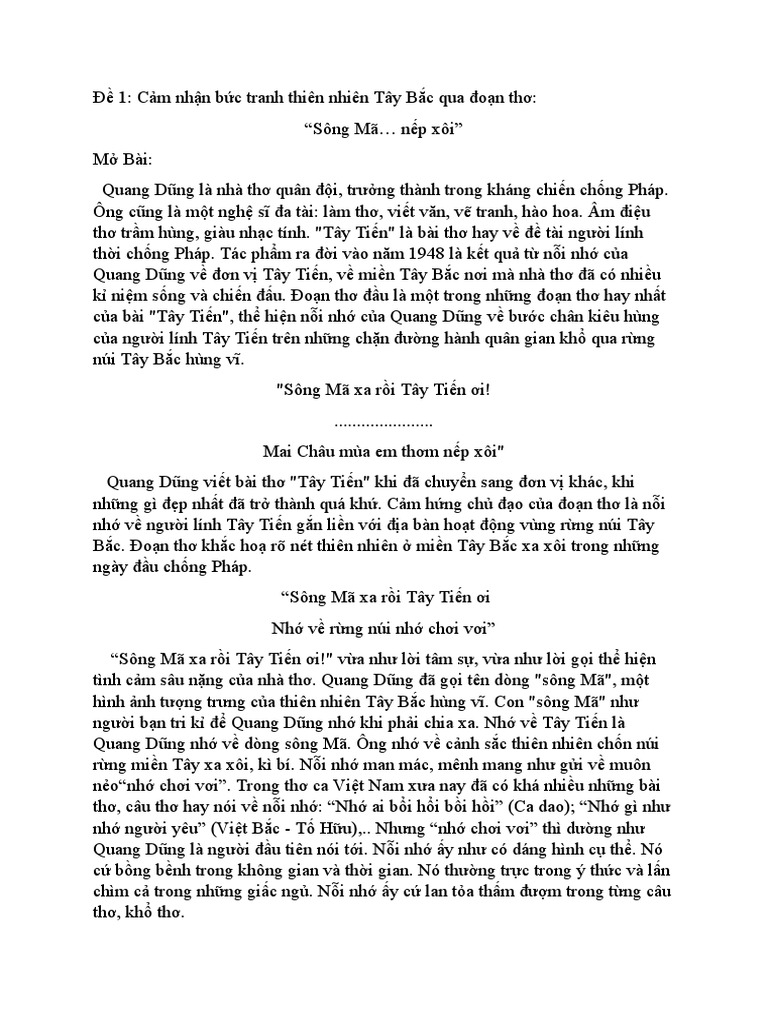 Viết Văn Tây Tiến Đoạn 1 Gallery 2