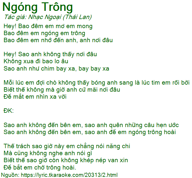 Ngóng trông là gì?