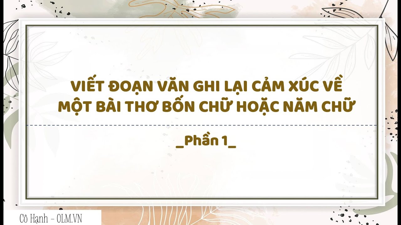Cảm xúc về bài thơ 4-5 chữ Gallery 2