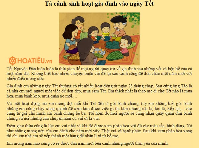 Tả cảnh sinh hoạt buổi sáng ở gia đình em