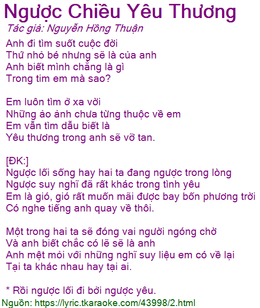 Ngược Suy Nghĩ Đã Rất Khác Trong Tình Yêu