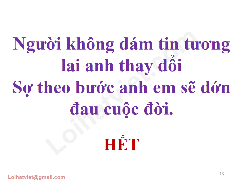 Tôi Không Dám Tin Tương Lai Tôi Sẽ Thay Đổi