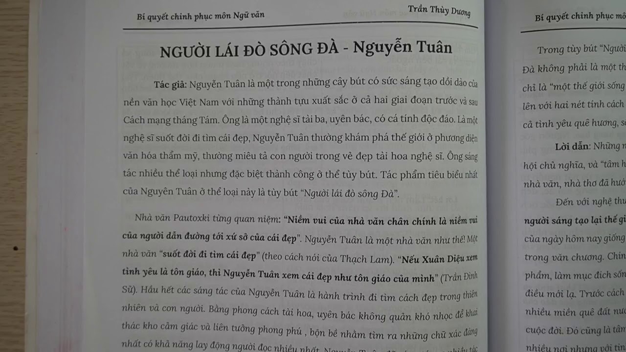 Người Lái Đò Sông Đà - Bài Văn