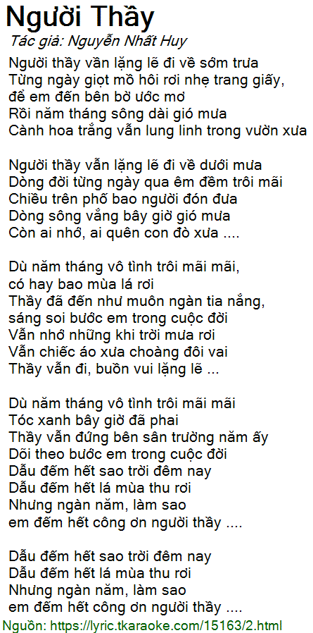 Người Thầy Vẫn Lặng Lẽ Đi Về Sớm Trưa