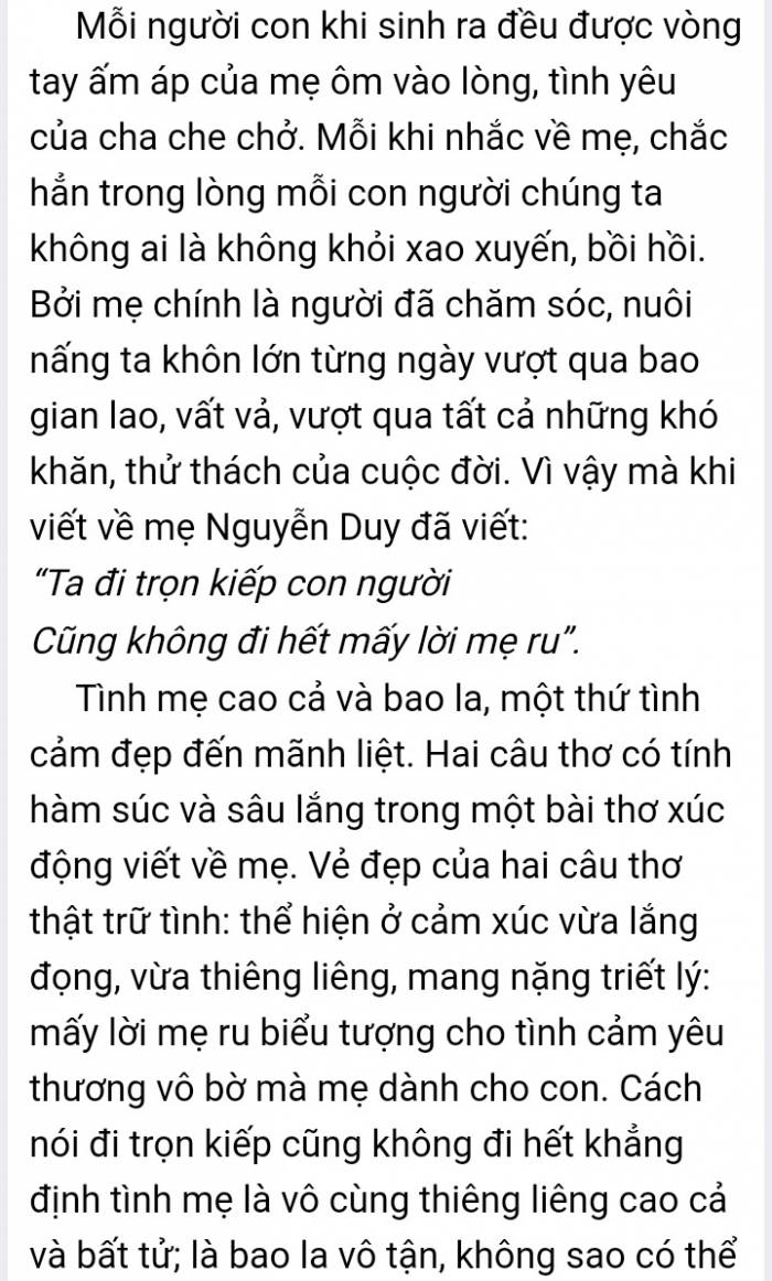 Suy nghĩ về tình mẫu tử Gallery 1