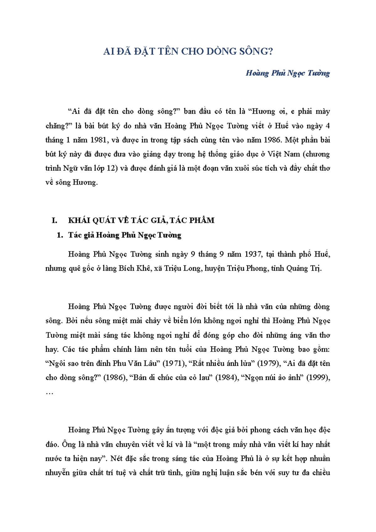 Ai đã đặt tên cho dòng sông? Gallery 1