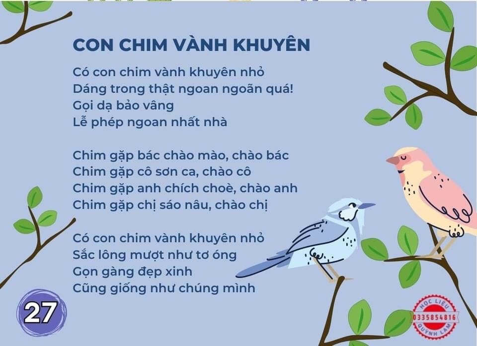 Bài Hát Chim Vành Khuyên Gallery 1