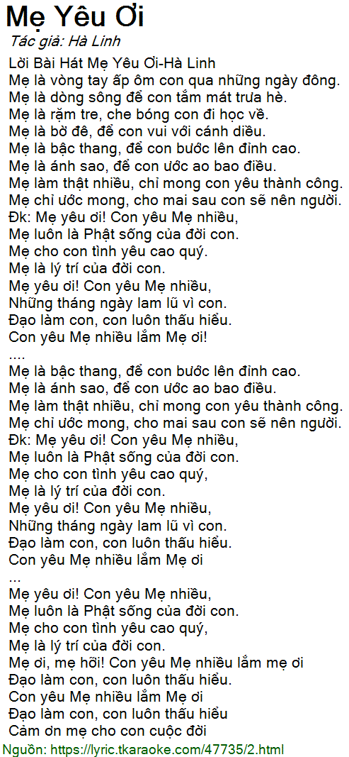 Hát Mẹ Yêu Ơi Gallery 2