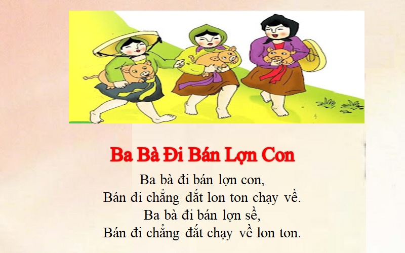 Lời Bài Hát Ba Bà Đi Bán Lợn Con Gallery 2
