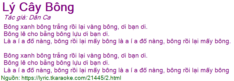 Bài Lý Cây Bông Gallery 1