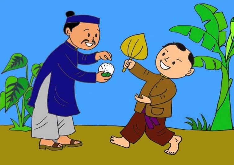 Mặt tròn như cái quạt mo