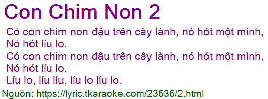 Lời bài hát Con chim nó hót líu lo Gallery 2