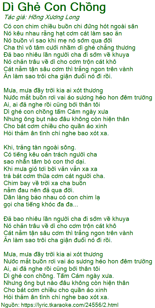 Lời Bài Hát Dì Ghẻ Con Chồng Gallery 2