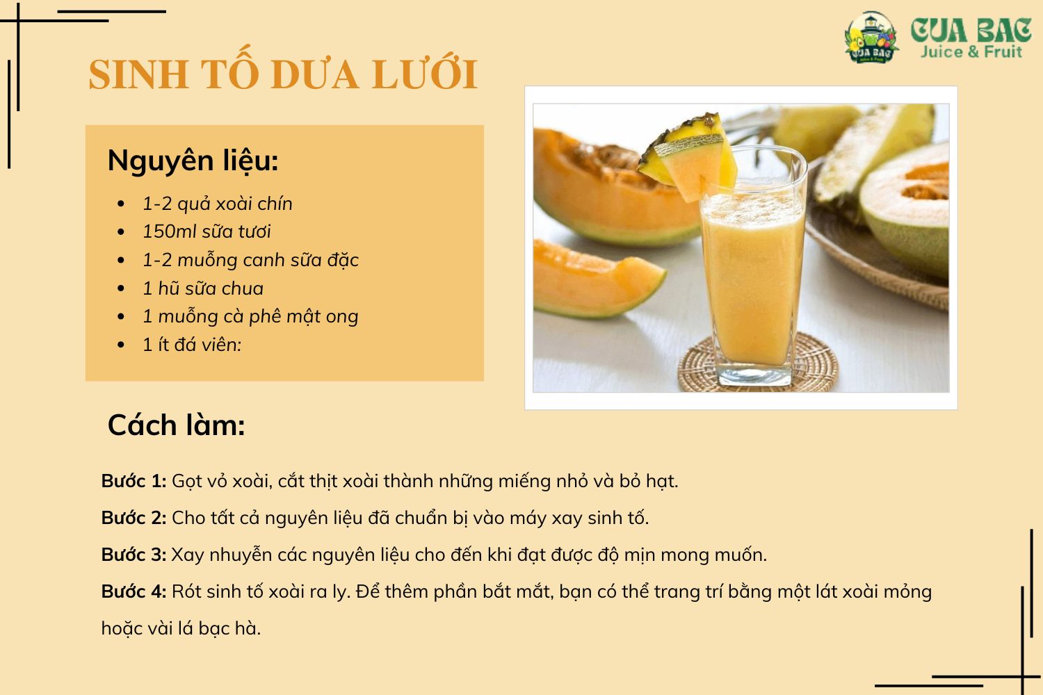 Cách Làm Sinh Tố Xoài Với Sữa Tươi Ngon Đơn Giản Tại Nhà Gallery 1