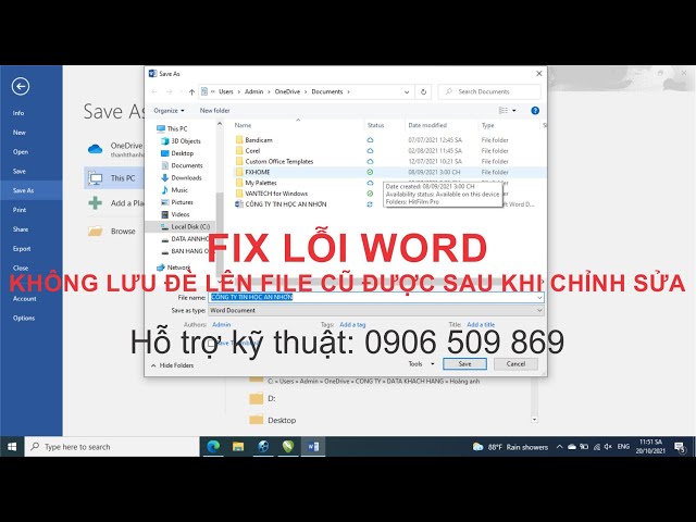 Lỗi Không Save Được File Word: Nguyên Nhân & Cách Khắc Phục Gallery 1