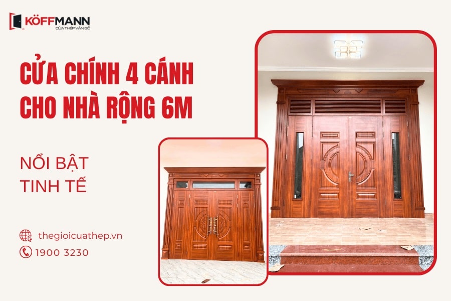 Nhà rộng 6m thì cửa chính rộng bao nhiêu?