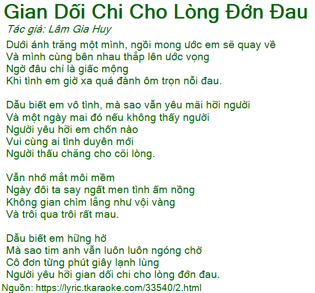 Nhắc Chi Cho Lòng Đớn Đau
