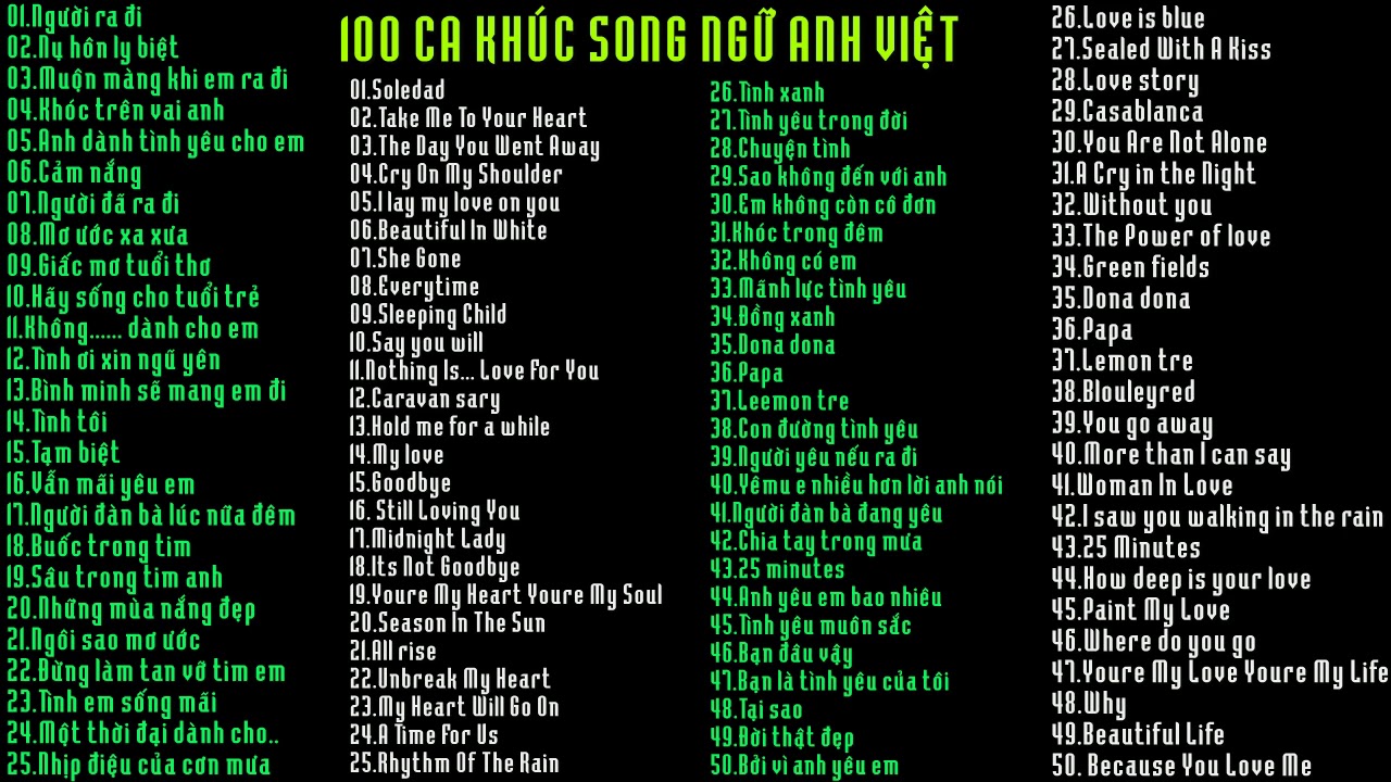 100 Bài Hát Hay Nhất Mọi Thời Đại Gallery 2