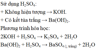 Cách nhận biết NaOH và Ba(OH)2