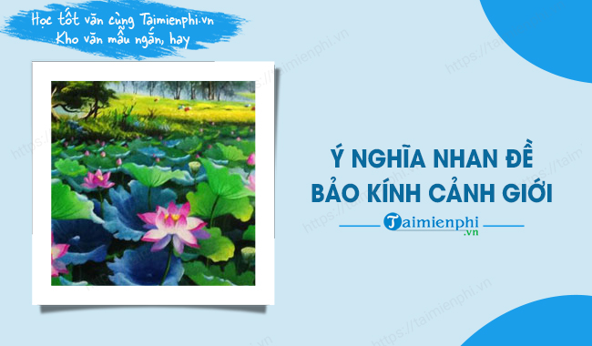 Bảo kính cảnh giới nghĩa là gì?