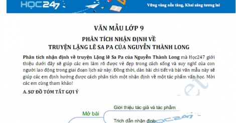 Nhận định về Lặng lẽ Sa Pa