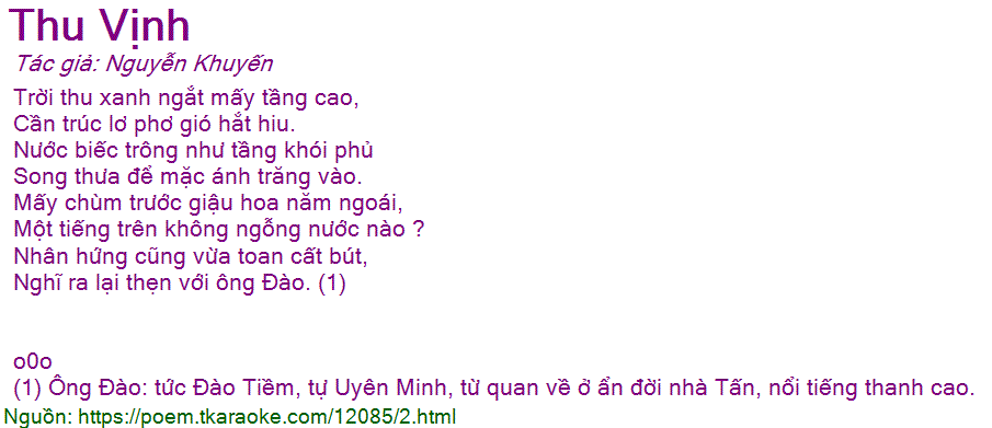 Nhân Hưng Cũng Vừa Toan Cất Bút Nghĩ Ra Lại Thẹn Với Ông Đào