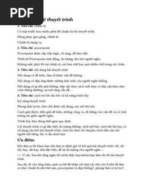 Những Lời Nhận Xét Hay Về Bài Thuyết Trình Gallery 2