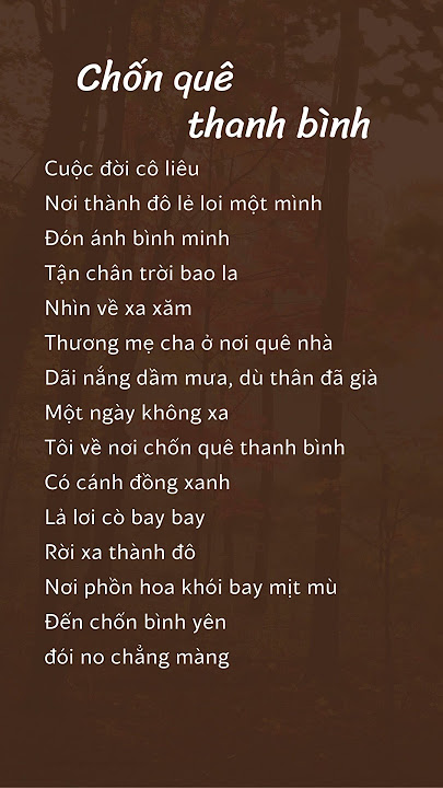 Lời Bài Hát Chốn Quê Thanh Bình Gallery 1