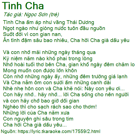 Nghe Bài Hát Tình Cha Gallery 1