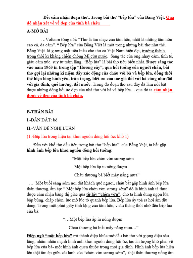 Tưởng tượng gặp gỡ người cháu trong bài thơ Bếp lửa Gallery 2