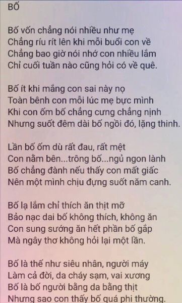 Thơ về Bố - Lời Ru Tình Cha Gallery 2