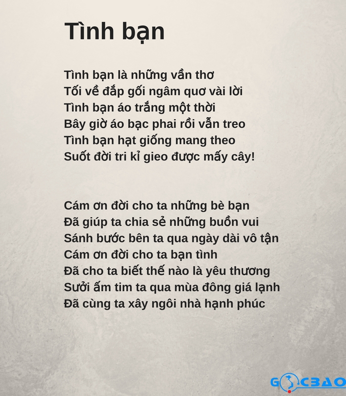 Thơ Nói Về Tình Bạn: Những Vần Thơ Hay Nhất Về Tình Cảm Thiêng Liêng Gallery 2