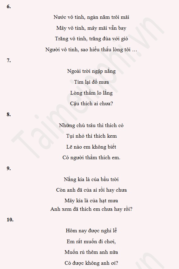 Thơ Về Thả Thính: Tuyển Tập Những Câu Thơ Thả Thính Hay Nhất Gallery 1