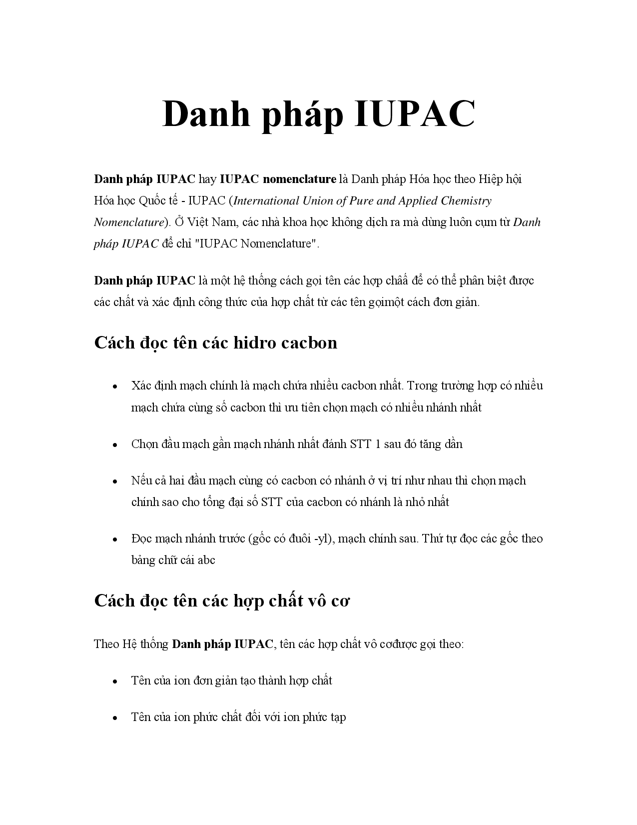 Danh Pháp Hóa Học Mới: Hệ Thống IUPAC và Những Cập Nhật Gần Đây Gallery 2