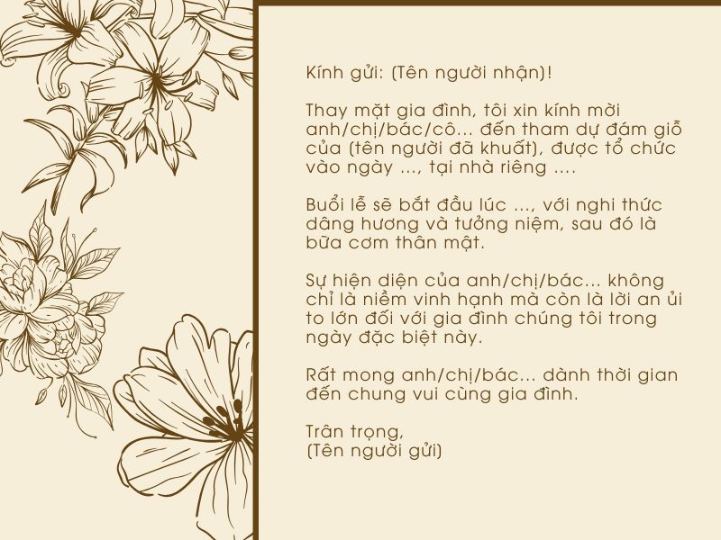 Những Câu Mời Đám Giỗ Hay và Ý Nghĩa