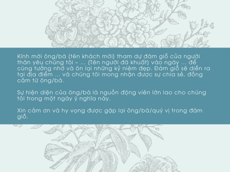 Những Câu Mời Đám Giỗ Hay và Ý Nghĩa Gallery 2