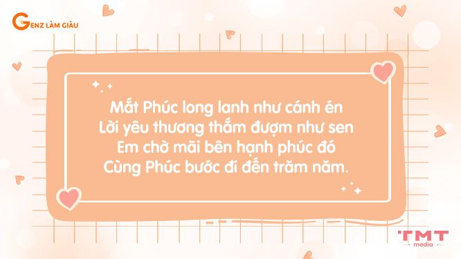 Thả Thính Tên Phúc: Những Câu Thả Thính Hay Nhất Dành Cho Chàng Phúc Gallery 1