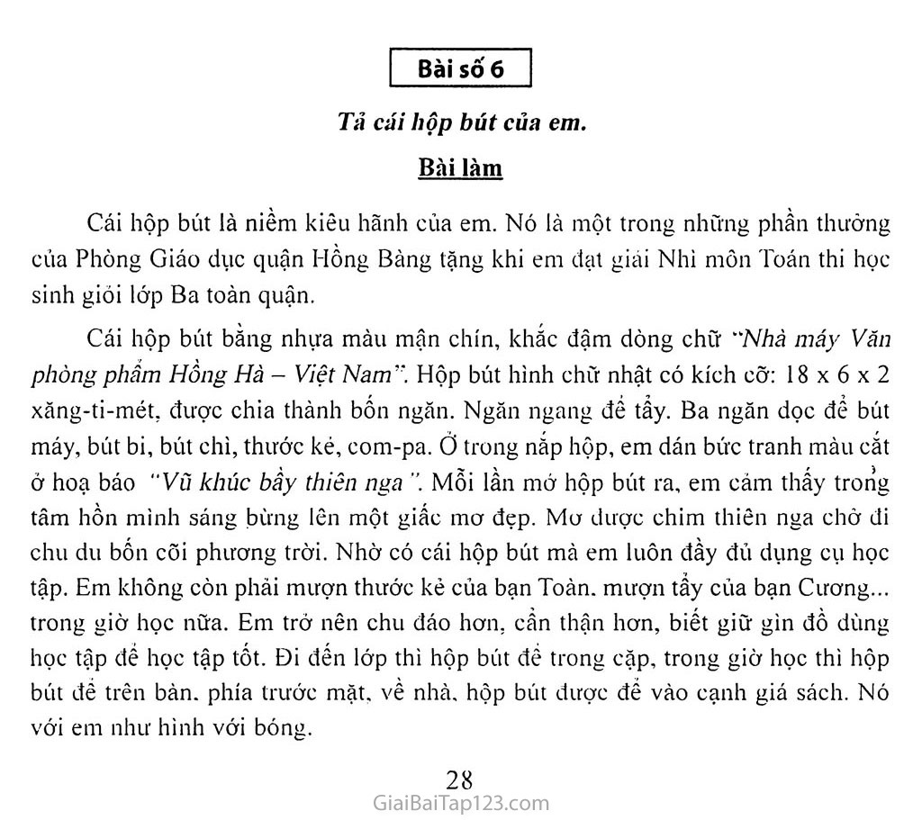 Tả cái hộp bút lớp 5 Gallery 2