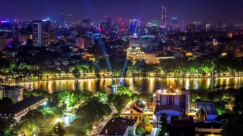 Hà Nội về đêm nhìn từ trên cao: Lung linh huyền ảo Gallery 1