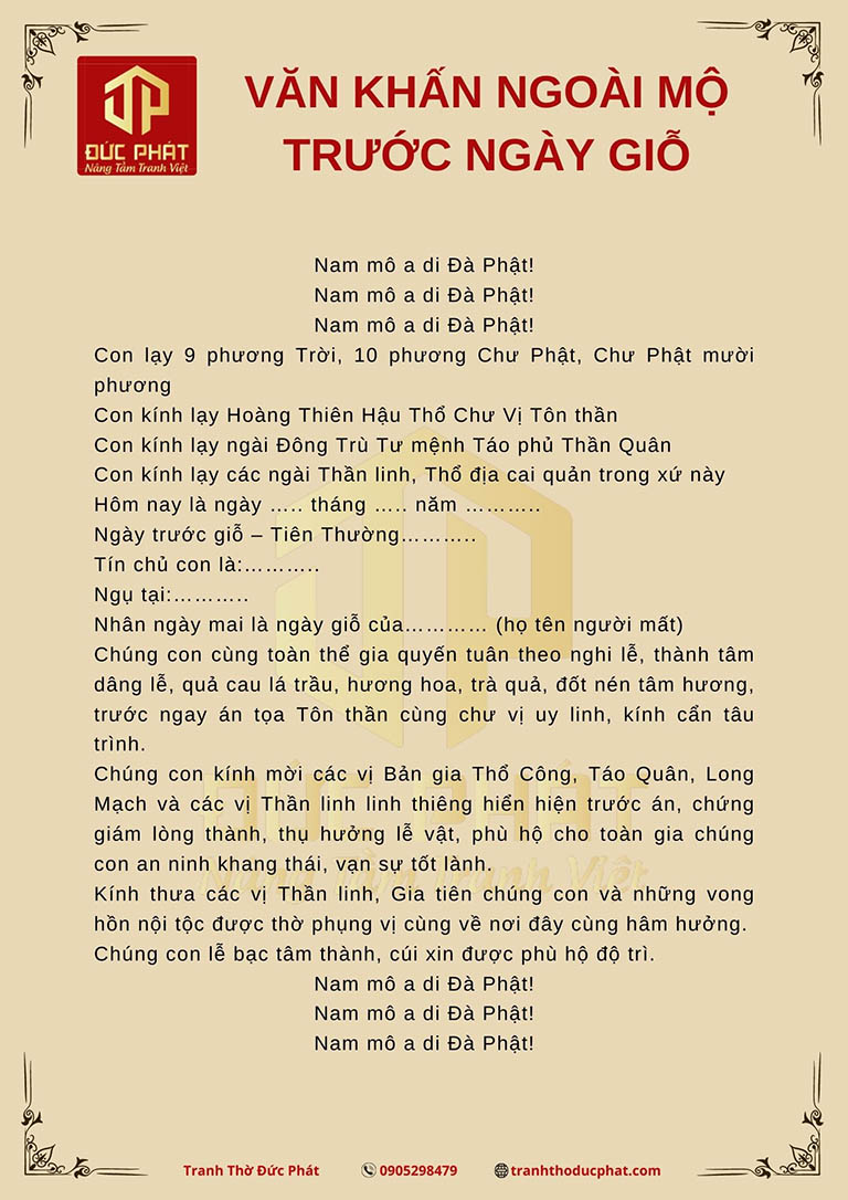Văn Khấn Đưa Ông Bà Gallery 1