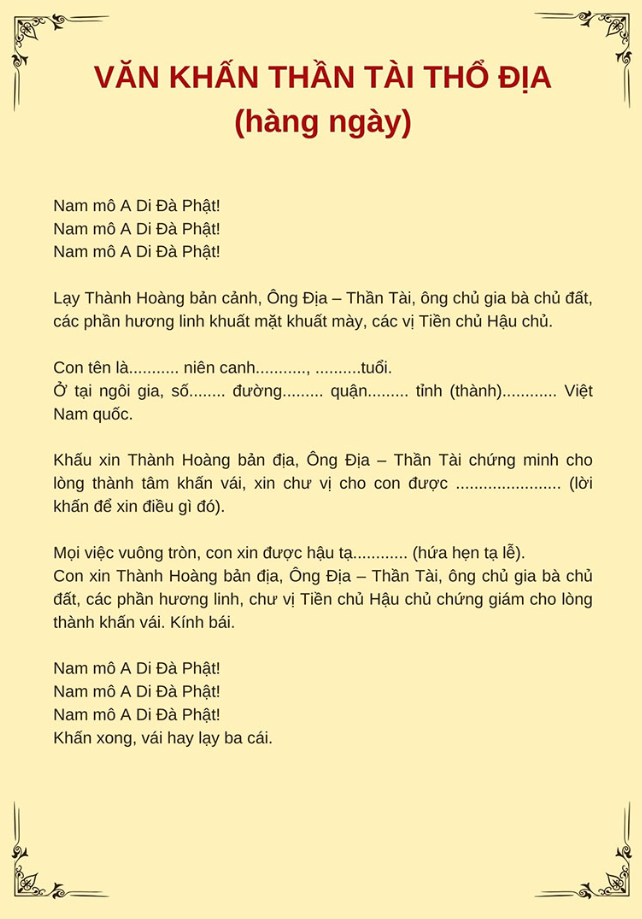 Văn Khấn Thần Cây Chuẩn Nhất Gallery 2