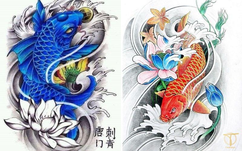 Hình Xăm Cá Chép Hóa Rồng Đẹp Nhất
