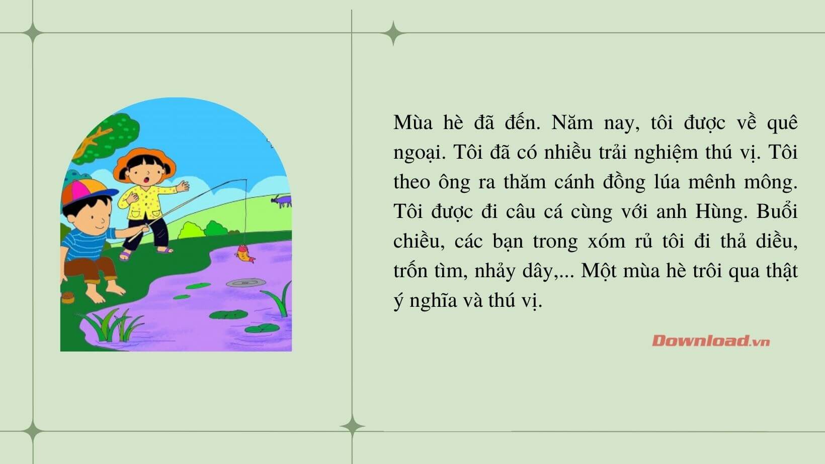 Văn Tả Mùa Hè Lớp 2 Gallery 1