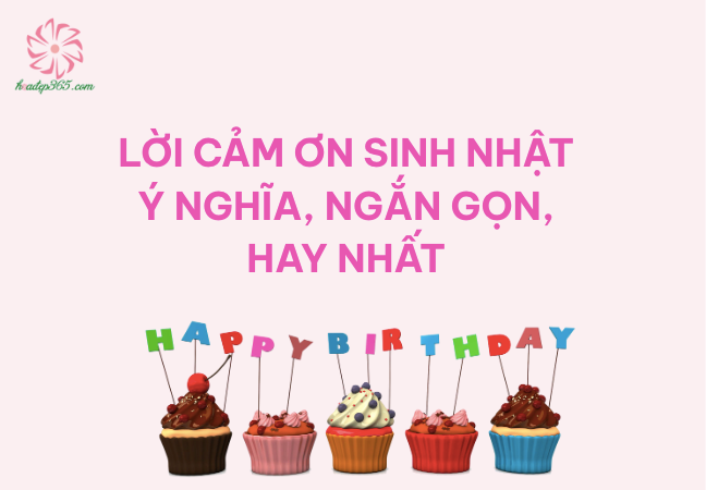 Những Lời Cảm Ơn Sinh Nhật Ngắn Gọn