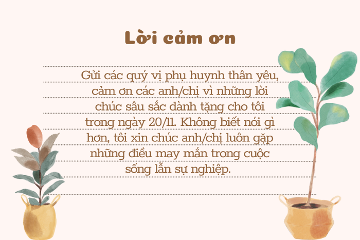 Lời Cảm Ơn Phụ Huynh Cuối Năm Học Gallery 1