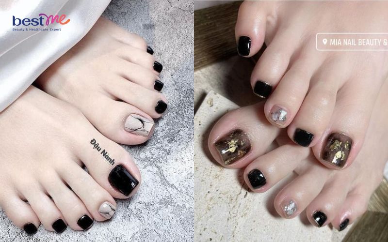 Mẫu Móng Chân Màu Đen Gallery 1