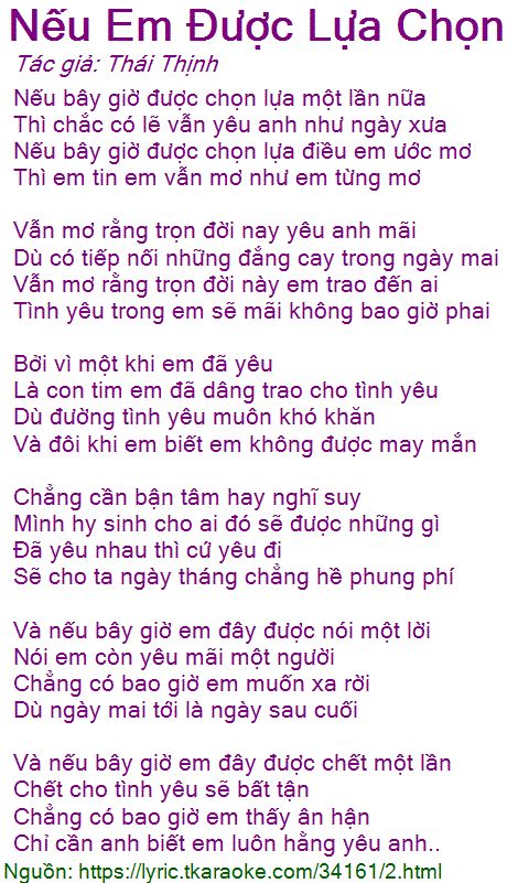 Nếu Em Được Lựa Chọn Gallery 1