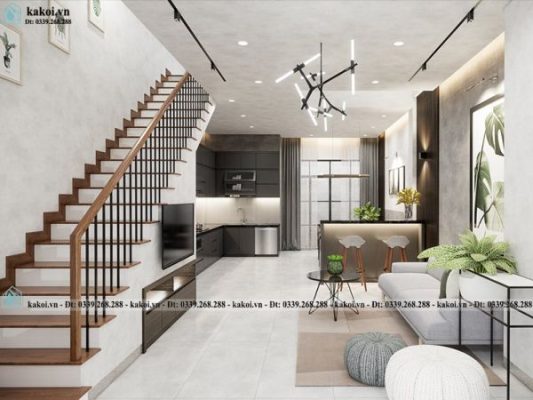 Bản vẽ nhà 2 tầng cầu thang dọc: Tuyệt vời cho không gian nhỏ Gallery 2