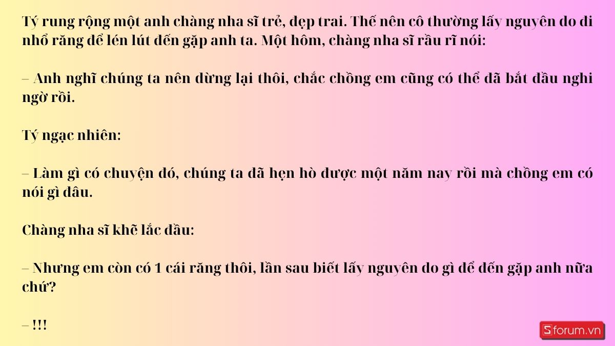 Những Mẩu Chuyện Hài Hước Khiến Bạn Cười Mãi Không Thôi